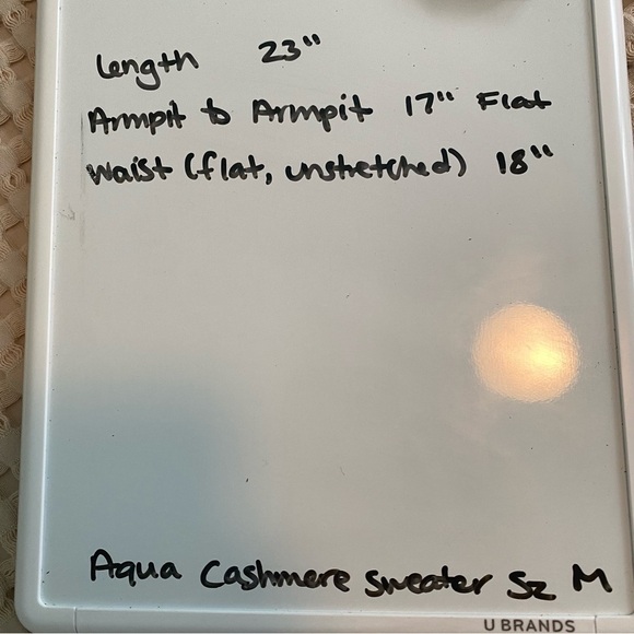 Aqua Cashmere NWT Balloon Sleeve Turtleneck Sweater in Heather Blue Sz Medium - Picture 7 of 7